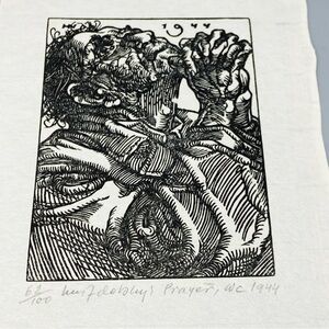 Jacques Hnizdovsky Woodcut Print Limited Edition “Prayer”